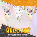 Unicornio Dreams Banderin Triangular Xu - Gm