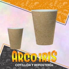 Vaso Liso Kraft 8 Onzas X 8 - Polipapel Festcopack