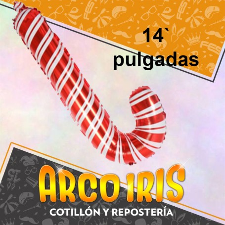 Mylar 14 Navidad Xu - Baston Caramelo/dulce/papa Noel/muneco Jengibre/pinito Globo Metalizado Papel