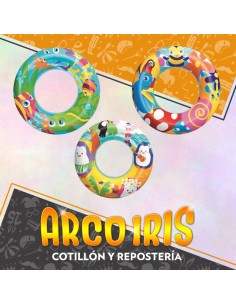 Flota Salva Vidas Fondo De Mar Chico 56 Cm Insectos Xu - Bestway Inflable Premium Verano