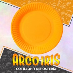 Plato 17 Liso Naranja X 8