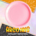 Plato 17 Polipapel Pastel X 8 - Rosa/lila/verde/amarillo/celeste