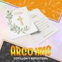 Comunion Invitacion Green X 10 - Gold Mundo
