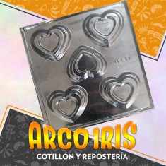 Placas Bombones Corazon Telescopico X 4 - Valentin Gape