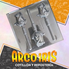 Placas Chupetin Pimpollos Rosas X 6 - Gape