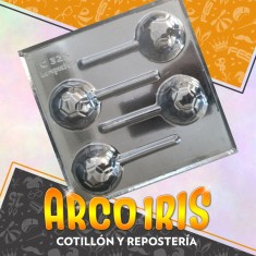 Placas Chupetin Pelotas De Futbol X 4 - Placa Con 4 Pelotas Argentina Gape