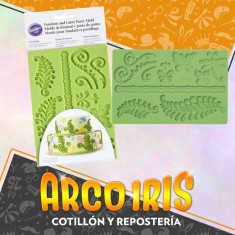 Silicona Molde Para Fondant Y Pasta De Goma - Hojas-mariposa Promo Precio Al 50 % Wilton