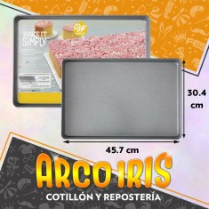 Molde Rectangular 30.4 X 45.7 Cm - Borde Recto Promo Liquidacion Bake It Simply Antiaderente Apto Lavavajillas Wilton