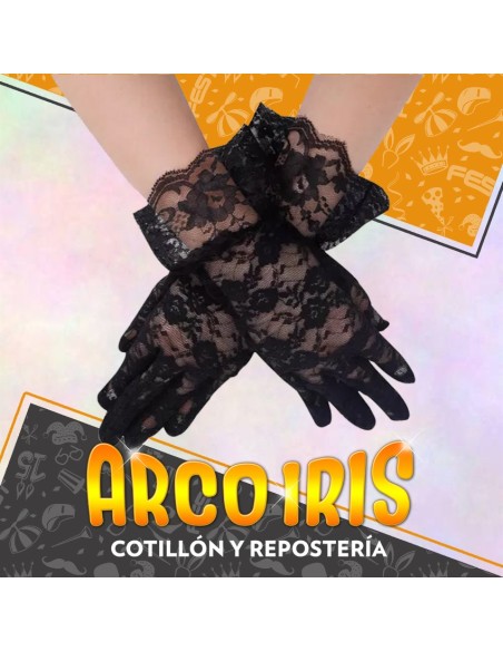 Guantes Encaje Negros - Party Store