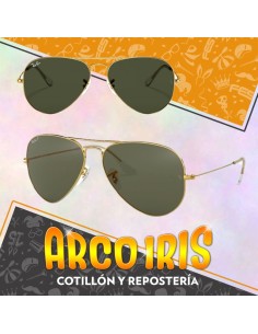 Anteojo Clasico Metal X 12 - Dorado-plateado Rayban Party Store