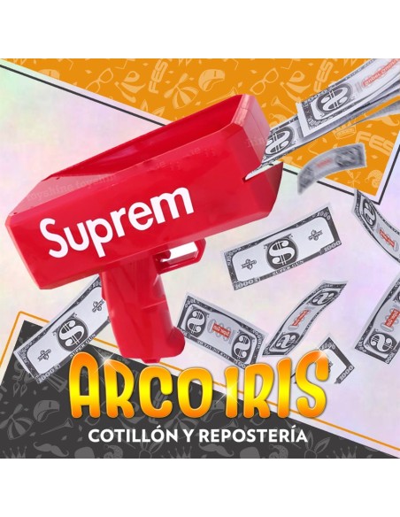 Maquina Super Dollar Gun Xu - Lluvia De Dolares Supreme Pistola Lanza Dolares Party Store