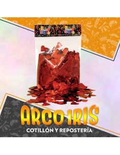 Papel Corazon Metal Rojo X 500 Gr Valentin Ideal Para Maquina Party Store