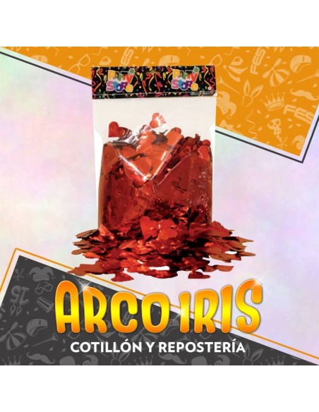 Papel Corazon Metal Rojo X 500 Gr Valentin Ideal Para Maquina Party Store