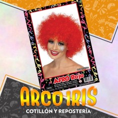 Peluca Afro Rojo Xu - Party Store