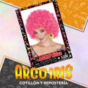 Peluca Afro Rosa Xu - Party Store