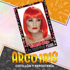Peluca Corto Rojo Xu - Party Store