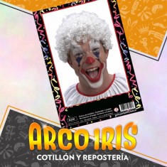Peluca Payaso Blanca Xu - Party Store