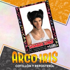 Peluca Hombre Lobo Con Patillas Xu - Party Store