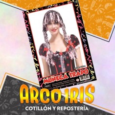 Peluca Muneca Trapo Rosa Xu - Party Store