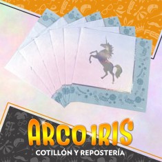 Unicornio Servilleta X 12 - Iridiscente Party Store