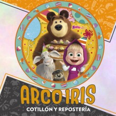 Masha Plato Carton X 8 Y El Oso