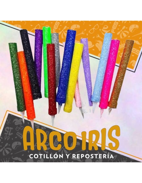 Bengala 12 Cm Gibre Lisa X 4 - Artesanales Primera Calidad Color Pastel