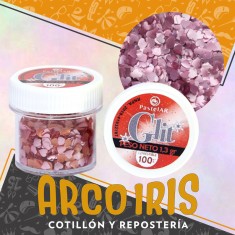 Drops Glit Corazones X 1.3 Gr - Tornasolado Pastelar Glitter Comestible Valentin
