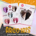 Placas Set Corazones Diamante X 2 - Cristal Valentin Parpen