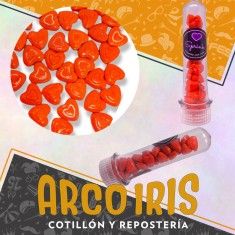 Drops Tubo Chico Corazon Rojo X 35 Gr - Sprink Pascua Valentin Pastillaje Para Decoracion