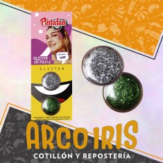 Maquillaje Pasta Glitter 4 Gr X 2 - Verde/plata San Patricio Pintafan