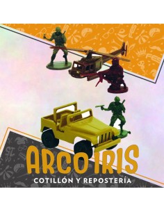 Soldados Con Jeep Y Helicop X 12 - Rotti