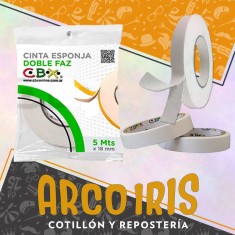 Cinta Esponja Doble Faz 5 Mt X 18 Mm - Cbx