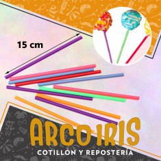 Palitos Para Chupetin Fluo 15 Cm X 50 - Stasio
