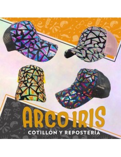 Gorro Gorra Con Mini Lentejuelas Combinadas Visera Y Frente Varios Colores