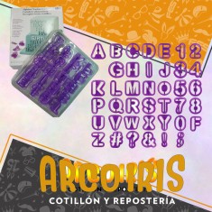 Cortante Plastico Letras Y Numeros X 40 Piezas - Caja