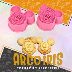 Cortante Plastico Mickey/minnie X 2 - Con Expulsor