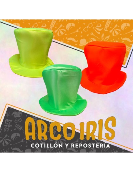 Gorro Galeron Fluo Liso Con Apliques Xu - Amarillo/verde/naranja