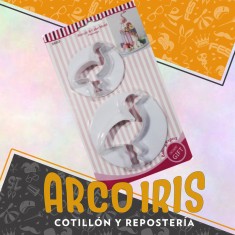 Cortante Plastico Flamenco X 2 - Flamingo Biscuit & Cake Mold