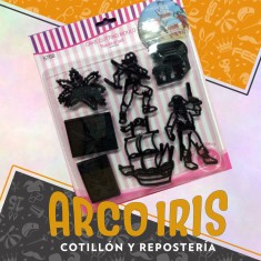Cortante Y Marcador Plastico Piratas X 7 - Cake Cutting Mould Nautical Set
