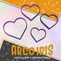 Cortante Cookies Set Corazon X 4 - Plastico Violeta Valentin