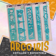 Cortante Y Marcador Plastico Regla Xu - Varios Modelos Princesa/deportes/super Heroes/corazon/fondo De Mar Biscuit & Cake Mol