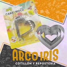 Cortante Set Corazon X 5 - Cake Mold