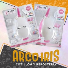 Placas Set Huevo Unicornio X 2 - 15 Cm Cristal Huenicornio Pascua Parpen