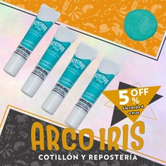 Colorante En Gel Turquesa Xu - 15 Gr Radha +4-5% Pascua Promo Por Cantidad