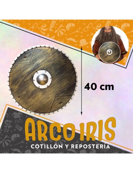 Escudo Vikingo Xu - 40 Cm Redondo Party Store