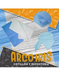 Panuelo Fiselina X 10 - Celeste-blanco Patrio