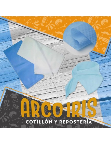 Panuelo Fiselina X 10 - Celeste-blanco Patrio