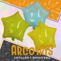 Mylar 18 Cristal Estrella Xu +5-5% 46 Cm Rojo-violeta-verde-verde Agua Promo Por Cantidad