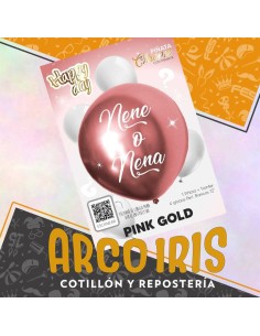 Pinata Set Pink Gold Revelacion De Genero Contiene Pinata Chrome 4 Perlados Blancos 12 Tranfer Happy Day
