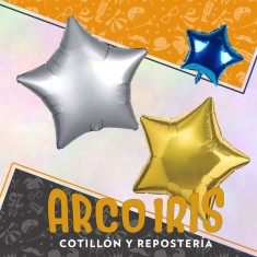 Mylar 30 Estrella Liso Metal Xu - 76 Cm Globo Metalizado Papel